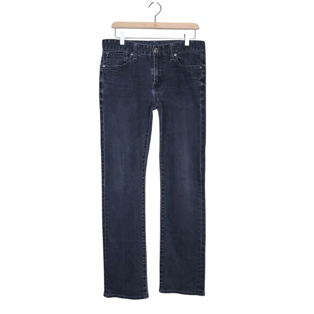 Guess Men's 33 Lincoln Slim Straight Black Jeans